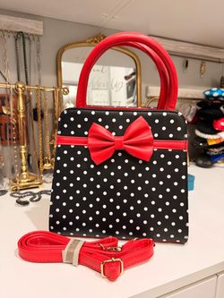 Loungefly Disney Minnie Mouse Rocks the Dots Handbag / Satchel - Retired!