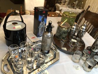 MCM Barware items Ice Buckets1950’s Glasses Cash/Venmo Pickup In White Bear Lake Home 