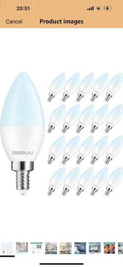 Brand new 20 Pack Chandelier Light Bulbs 60 Watt Equivalent, Candelabra LED Light Bulbs, E12 LED Bulb Daylight 5000K, Type b Light Bulb 5.5W