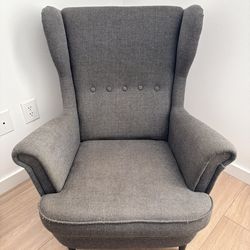 Gray Wingback Chair