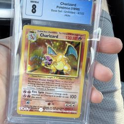 1999 Pokemon Charizard Base Set Cgc 8
