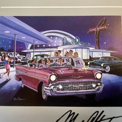 Lithographs Spirit Of The 50’s- Old cars -  Set Of 4 - New 