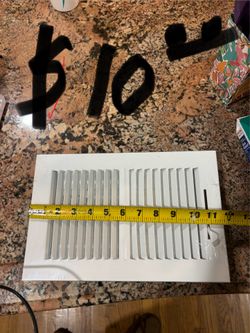 12 in. x 8 in. 2-Way Steel Wall/Ceiling Register in White $10 per piece  !!  Come visit  us  you won’t  be disappointed  Family business !! 1936 Hinto