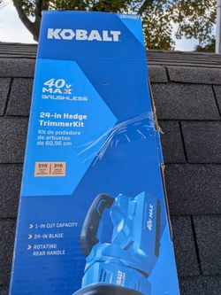 Kobalt 40V MAX Brushless 24 in Hedge Trimmer - NEW in Box, Tool Only