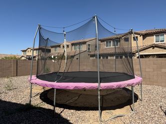 Trampolines 15ft Round Trampoline with Safety Enclosure Net