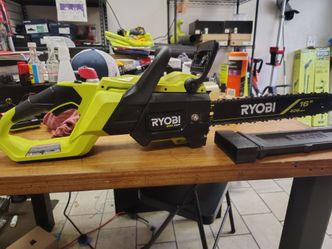 Ryobi 16in chainsaw 40v tool only used