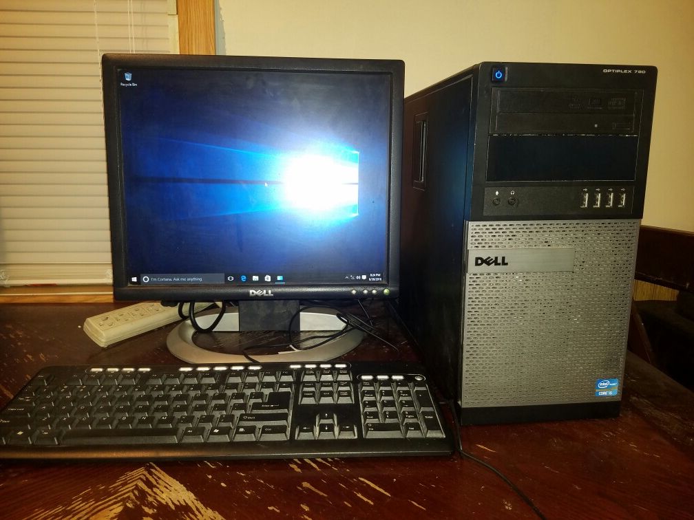 VERY NICE DELL i5 QUAD CORE DESKTOP WITH WIFI N WIN 10