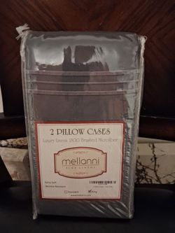 Mellanni Fine Linens 1800 Brushed Microfiber king-size pillowcases in gray,