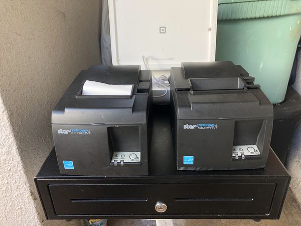 Cash Register 2 Receipt Printers One Square Tablet System For Sale