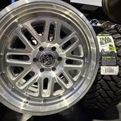 On Sale. 20x10 6x139.7 Full Machine Raised Wheels  & 33x12.50-20 Arturo Tires For 6 Lug Truck SUV (We Finance)