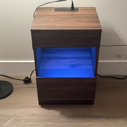 Powered Night Stand With LEDs
