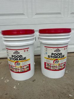 Two 30 day supplies of emergency food in case of emergency