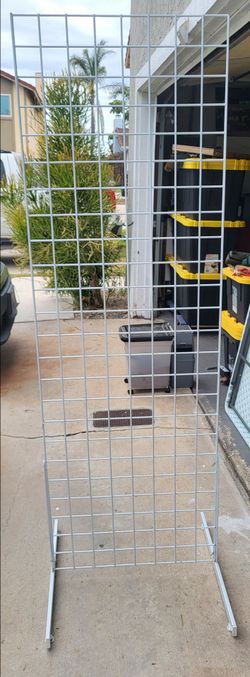(3) White Grid Art Panels 6ft $60/ for all