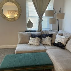 Green And Gold Ottoman 