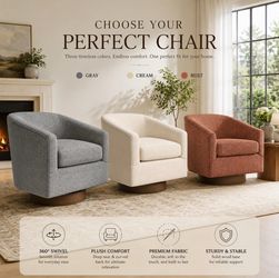 Only ONE available - swivel fabric accent chair