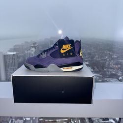 Air Jordan 4 Retro OG Imperial Purple LAKERS Size 4.5Y
