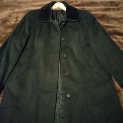 VINTAGE Alorna Super Fina WOOL coat. WOMENS L LRG Large Winter Jacket