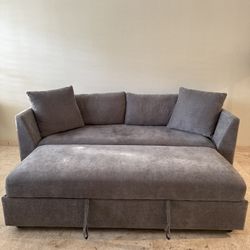 Gray Upholstered Sofa Sleeper Couch