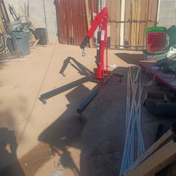 Brand New Out Of The Box I Even Put It Together One Ton Foldable Shop Crane But On The Side The Long Ram Can Handle Three Tons