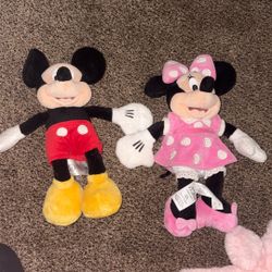 mickey and minnie disney stuffed animals