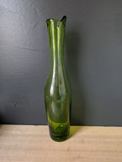 Vintage Green Blenko Bud Vase