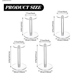 Brand: Soaoo
4 Round Clear Acrylic Stands, Small Clear Acrylic Display Stands, Clear Acrylic Pedestal Set for Hats, Jewelry, Watches, Plants, Cakes