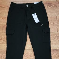 NWT Women's Black Skinny Cargo Jeans Size L