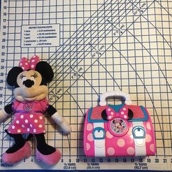 Minnie Mouse Clubhouse Fun Disney Plush Pink, Talking, Singing And Bag