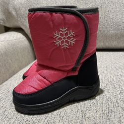 Toddler Girls Hot Pink Snow Boots Size 8
