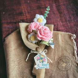 Crochet Flowers Bouquet ( Mother’s Day Or Graduate Gift