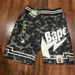 Bape Shorts Black Camo
