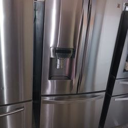 33" Kenmore Refrigerator French Door Stainless Steel Everything Works Good 👍