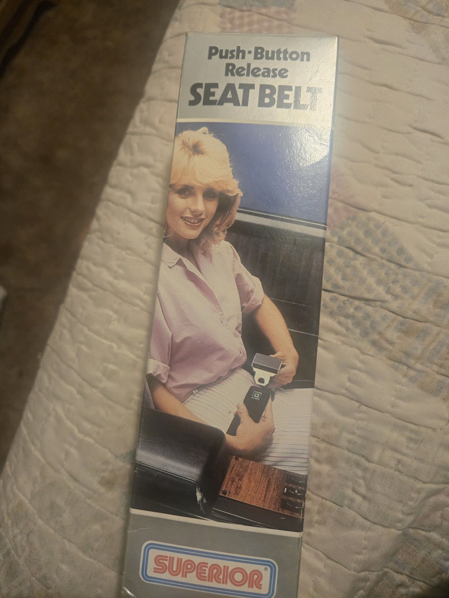 Vintage Never Used push button release seat belt no flaws never used see all pics
