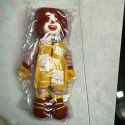 Vintage Ronald McDonald Plush Doll 1984 15"