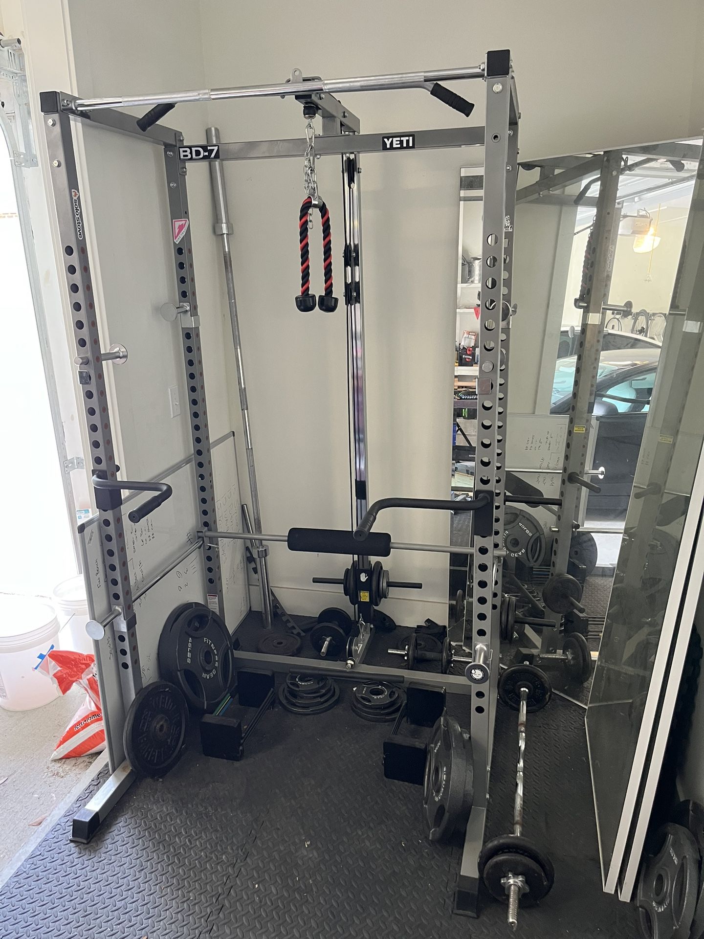 Weight Squat Rack w/ Lat Pull Down Valor Fitness BD-7