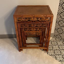 Antique Or Vintage Rosewood Nesting Tables 