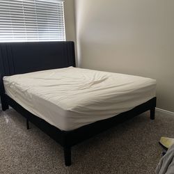 Queen size Velvet platform bedframe