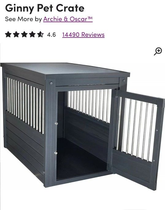 Grey Pet Crate 