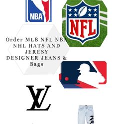 Jersey Hats/ Designer Jeans And Bag 