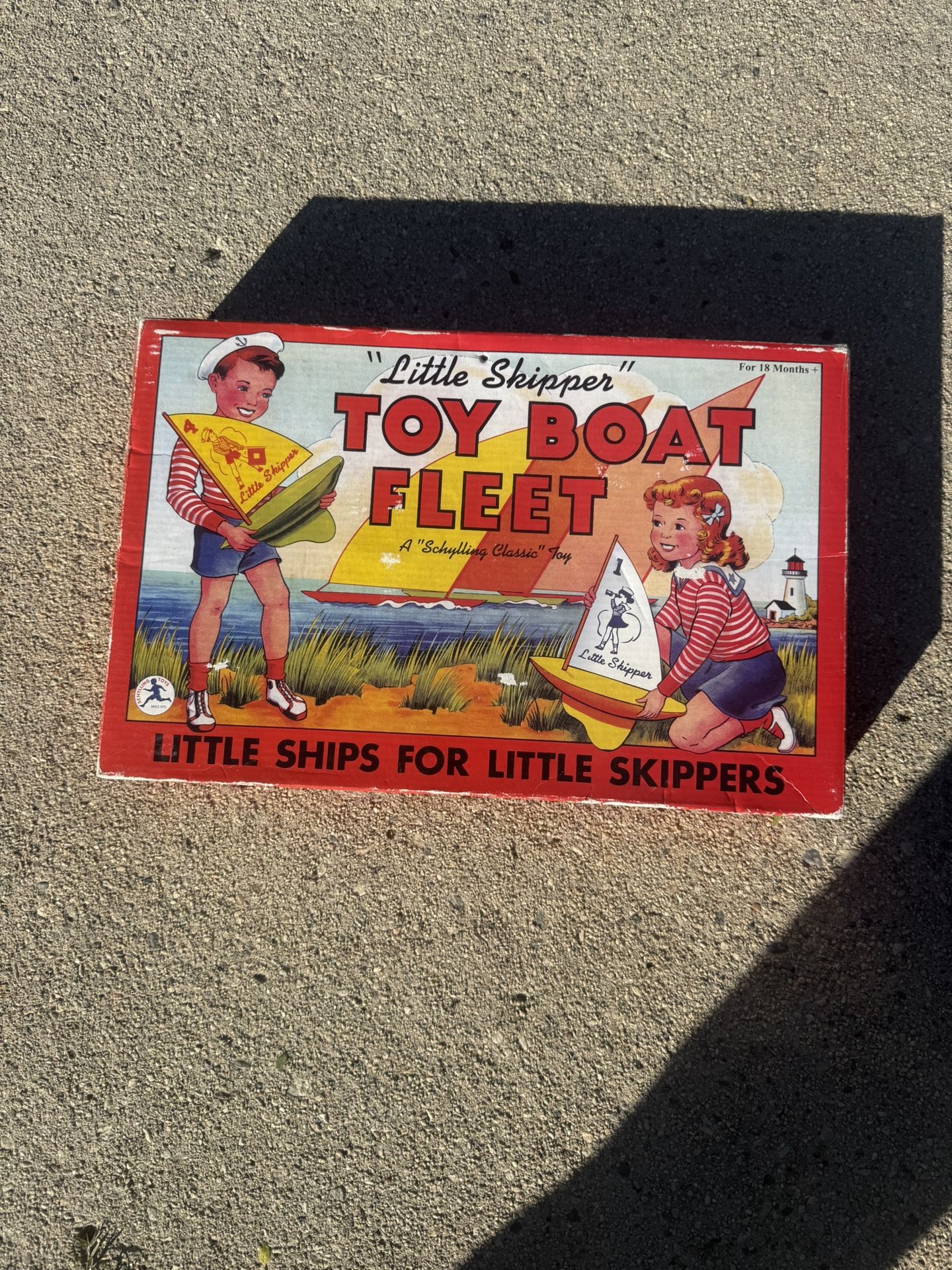 Schylling “Little Skipper” Toy Boat Fleet - 4 boats - Antique