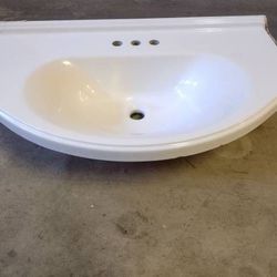 White Bowfront sink 31×13