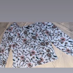 Banana Republic floral blouse size- Large Petite