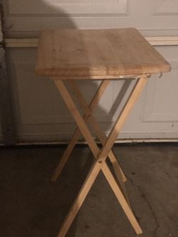 4 Solid Wood Tv Trays