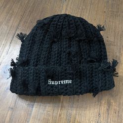 Supreme Hand Tie Beanie Black