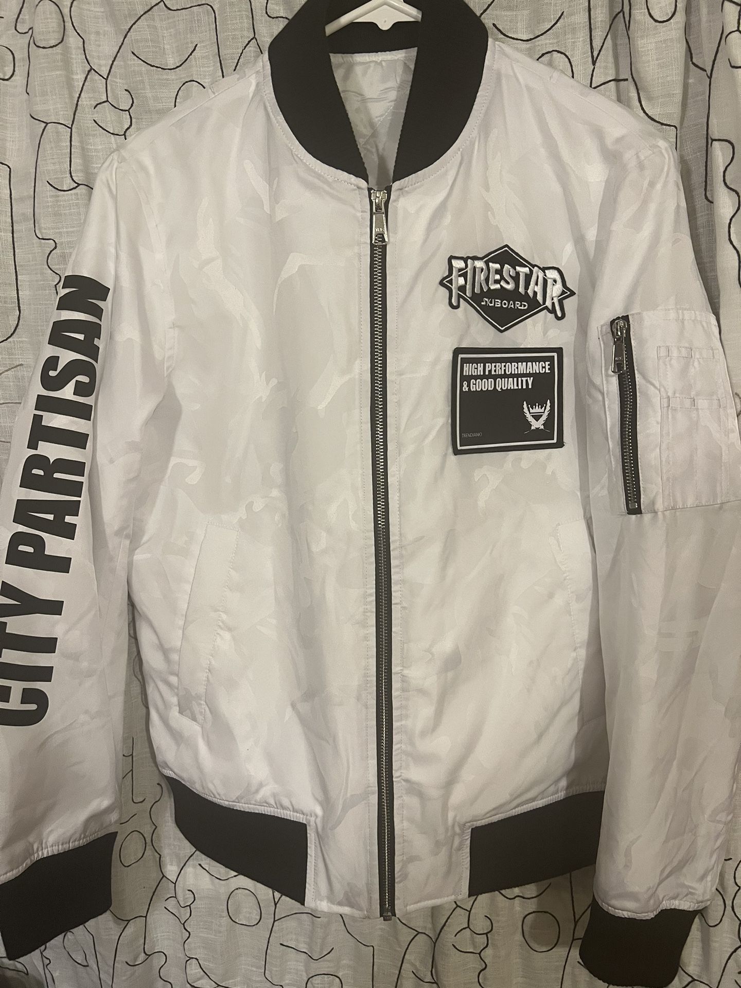men’s trendiano bomber stamped jacket