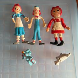 Vintage Raggedy Ann And Andy Figures 