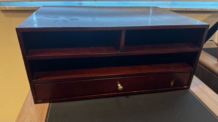 Wood Desktop Organizer with Drawer