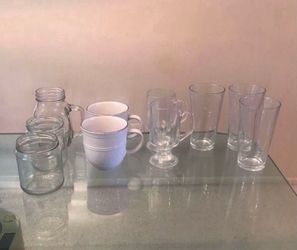 12 Drink Ware Drinkware Drinking Glasses Water Tea Coffee Mugs Glass Stoneware Mason Jar
