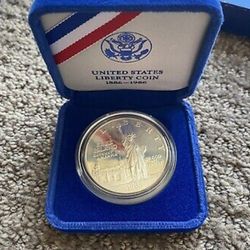 1986-S Statue of Liberty Commemorative Silver Proof Dollar Coin in OGP
