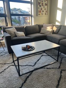 Modern marble coffee table - GREAT condition!
